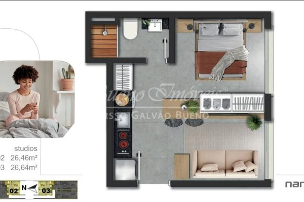 Apartamento Studio à venda com 26m², 1 quarto no bairro Auxiliadora em Porto Alegre - Foto 11