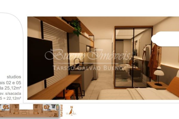 Apartamento Studio à venda com 25m² no bairro Mont Serrat em Porto Alegre - Foto 3